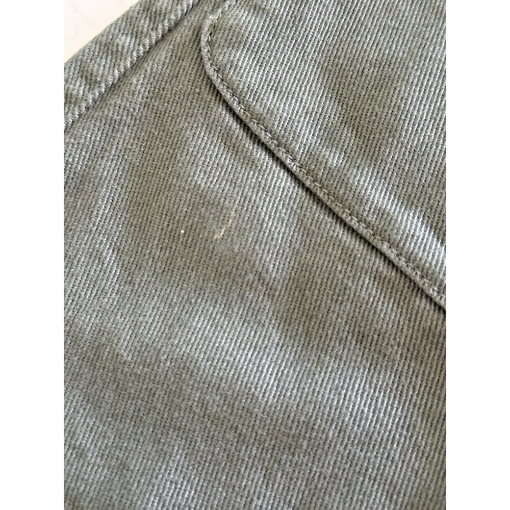 Quince Organic Stretch Cotton Twill Cargo Pants Womens 10 Green Loden Wide Leg - Picture 10 of 12